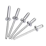 KingLan 50Pcs M3.2 Remaches Ciegos De Aluminio Pop Remaches Abiertos Half-Dome Cabeza -9Mm