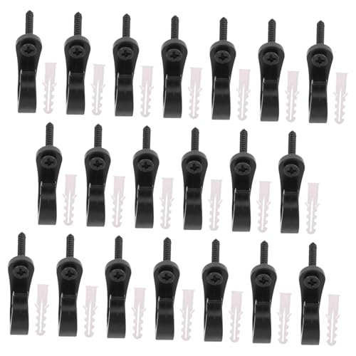 ibasenice 20pcs Plastic Hanging Hooks for Outdoor String Lights Clips for Tent Poles Patio Decoration Camping Accessories