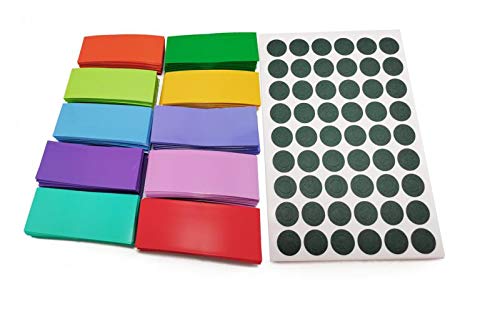 530Pcs 18650 Insulator Ring and 500Pcs (29.5mm10 Colors)18650 Flat PVC Battery Wrap Heat Shrink Tube for 18650 Batterie