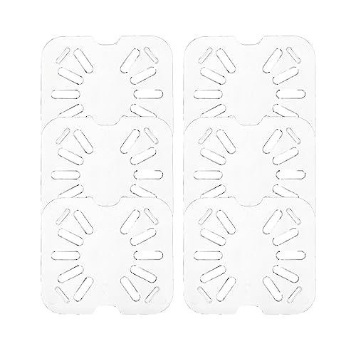 Carlisle FoodService Products Plastic Drain Shelf for 1/6 Size Food Pan Clear (Pack of 6), 0.6 Inches