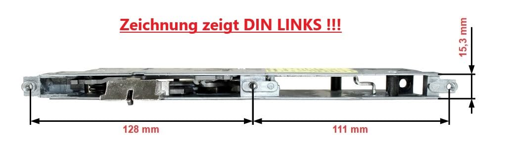 BKS Secury Automatic Reparatur Schlosskasten Hauptschloss 6-34326-40-0-1 oder 6-38611-14 mit Panikfunktion B, Dornmaß: 40mm (37mm) / Entfernung: 92mm (DIN RECHTS)