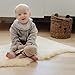 Nordic Sheep Baby Sheepskin 2x2.6 ft | Real Sheepskin Rug Temperature regulating for Strollers | Perfect as Fluffy Rug for The Baby Room | Comfortable as Chair Cover | Color: Natural Yellow