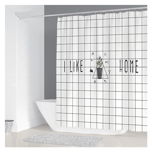 Rideau de douche en polyester imprimé lustre géométrique haut de gamme