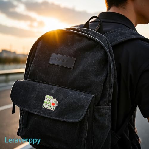 Image of Enamel Pin,Just One More Plant Lapel Pin,Plant in Pot Brooch,Green Life Badge,Gift For Plant Lovers Friends Teens Husband,Denim Jacket Canvas Bag Backpack Jeans Shirt Accessory,DIY Decor