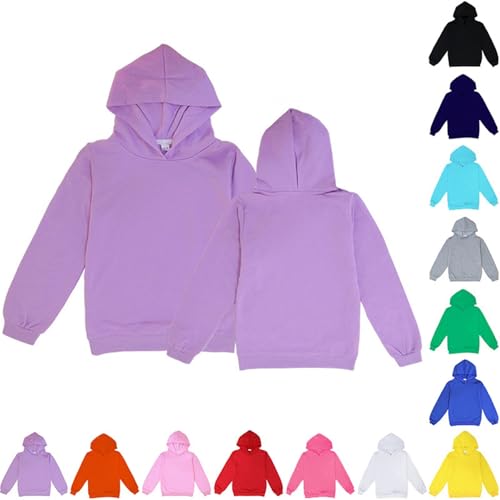 Kids Hooded Sweatshirts Long Sleeve Solid Fall Hooded Pullover Tops Boys Girls Preppy Thick Outdoor Sweatshirt Clothes