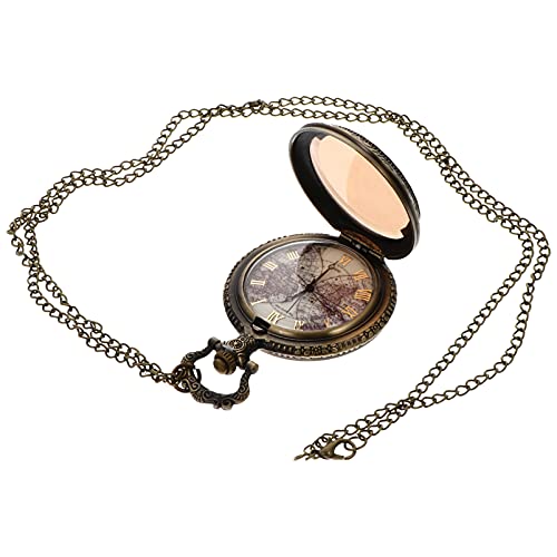 Hemobllo Caso Relógio de Bolso de Antigo Relógio de Bolso Colar- Vintage Relógio de Quartzo Relógio