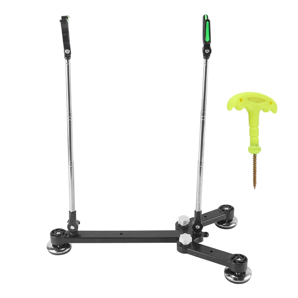 Nicear Fishing Rod Holder Adjustable Rod Pod Fishing Pole Rack Stand Folding Rod Ground Bank Mount Bracket Fishing Rod Rack Fishing Rod Ground Bank Black