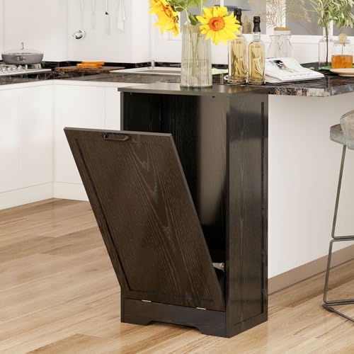 FTZxHKLX Tilt Out Kitchen Trash Can Cabinet, Pet Proof...