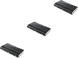 TEHAUX 3 Peças Porta-Banco Carteira Fina Bolsa De Crédito Recipiente De Crédito Porta-Cartão Preto Porta-Crédito Porta-Bloqueio Porta-Cartão Porta-Cartões Carteira Preta Porta-Cartão