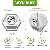 ISOTRONIC Ultradźwiękowy odstraszacz myszy i szczurów – Migające światło – Ochrona bez trucizny i pułapek – Skuteczny na szkodniki – Zasięg 100 m² (2 urządzenia)