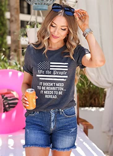 We The People 1776 Shirts For Women 4Th Of July T-Shirts American Flag Tee Patriotic Graphic Shirt Tops #TOP1