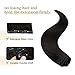 MY-LADY Double Weft 100% Clip in Remy Human Hair Extensions #1B Natural Black Full Head Thick Thickened Short Soft Silky Straight 8pcs 18clips for Women Beauty 10