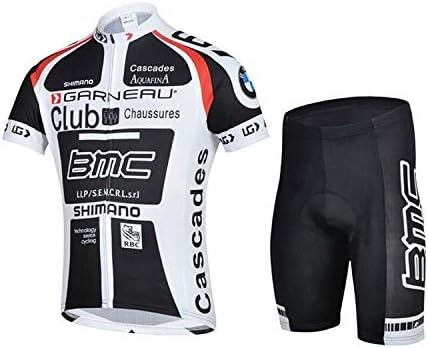 Cijan 半袖 メンズ 通販 夏用 サイクルジャージ 上下セット ビブ付き サイクルウェア サイクリングウェア スポーツウェア X Small カラー 通気 吸汗 速乾 高弾性 Black ノーマル サイズ