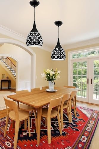 Image of Black Three Cutting Design Pendant Hanging Light /Ceiling Light for Bedroom, Living Room, Restaurants, Dining, Coffee Shop, Home and Office. Etc (Pack of 1) (Without Bulb)