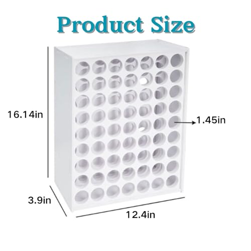 Image of 2 Pcs Paint Organizer, 63 Holes Acrylic Paints Storage, Vertical Crafts Paint Holder, Rack Stand for Apple Barrel -2oz Craft Paints,Wall Mounted