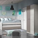 Marque : fanmuebles fanmuebles Pack lit gigogne double enfant Ares lit superposé avec armoire deux portes