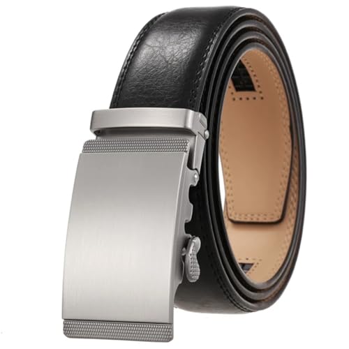 Men's Solid Color Belt 3.5Cm Wide Jeans Belt Casual Automatic Buckle Belt
