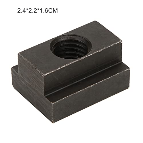 5 Pcs T Slot Nuts, Black Oxide Finish Hammer Head Fastener Nut T Sliding Nut Block Fit Into T-Slots in Machine Tool Tables by Walfront - Used condition - Image 2