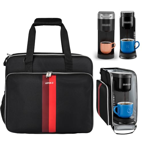 Sac de voyage pour cafetière matelassé avec plusieurs poches de rangement pour K-Cup