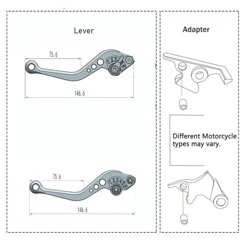 Palancas de embrague ajustables CNC para moto Honda MSX 125 Grom de 2014 a 2020 4