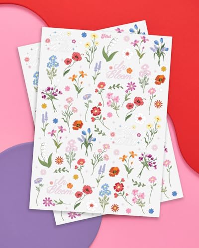 xo, Fetti Wildflower Garden Temporary Tattoos - 104 designs | Pastel Florals, Spring, Garden Party, Bridal Shower, Birthday Favors, Easter, Girly