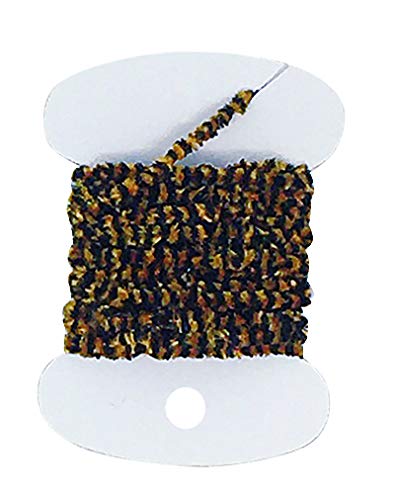 CREATIVE ANGLER Speckled Orange Rayon Chenille Fly Tying Thread - Essential for Fly Tying Supplies, 2 Yards - Medium