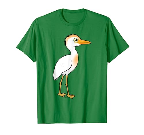Impossibly Cute Cattle Egret | Birdorable Cartoon Bird T-Shirt