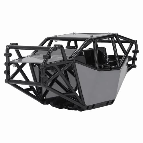 Anu Limen 1/10 Scale RC Roll Cage Body Shell, Nylon Rock Buggy Frame for Axial SCX10 and SCX10 II 90046 Climbing Car Upgrades(Grey)