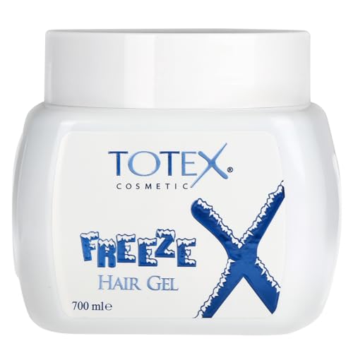 Totex Gel Coiffant Freeze 700ml | Gel de Coiffage Ultra Fort pour un Contrôle Extrême | Tenue Ultra Solide | Adapté aux Hommes et aux Femmes | Parfait pour des Coiffures Audacieuses et Longue Durée.