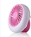 LECTRO, Ventilador USB, Portátil Mini Ventilador USB Silencioso, 3 Velocidades, Potente, Pequeño, Ventilador de Mesa/Bebe/Viajes/Oficina y todo el Hogar. (rosa)