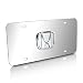 Honda Chrome Logo on Chrome License Plate - No Black Fill