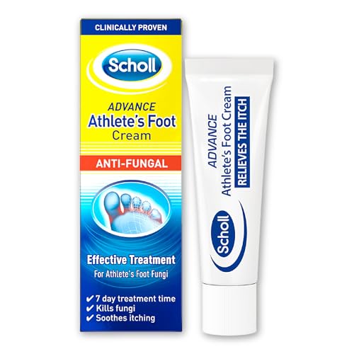 Scholl Advance Athletes Foot Cream 15g - Antifungal Treatment Cream for Athletes Foot Kills The Fungi That Cause Athletes Foot