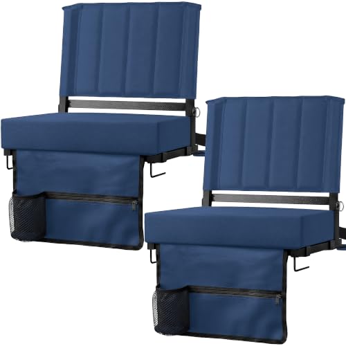 Stadium Seats for Bleachers with Backs Support & Wide Thick Cushion by YULUOO - Used condition - CA$58.57