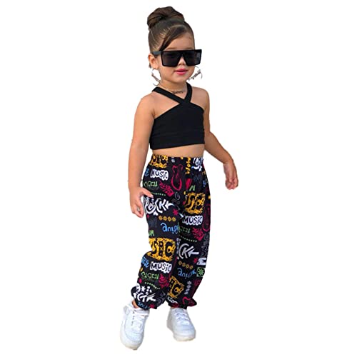 Roupas infantis para meninas e meninas primavera verão estampado algodão moda sem mangas colete roup