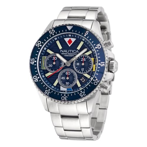 Nautica Men's NAPWPS304 Westport Recycled (85%) Stainless Steel Bracelet Watch