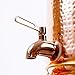 Pure Copper Hammered Water Dispenser Storage Water Tank with Tap and set of 4 Copper Glass | Water Pot | Cooper Water Storage Tank | 6.5 Ltr Capacity | 218 Oz