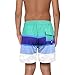 QRANSS Comfortable 4 Way Stretch Boys Swim Trunks Smooth Fabric Swimming Trunks for Boys Fashion Striped Husky Size 18-20