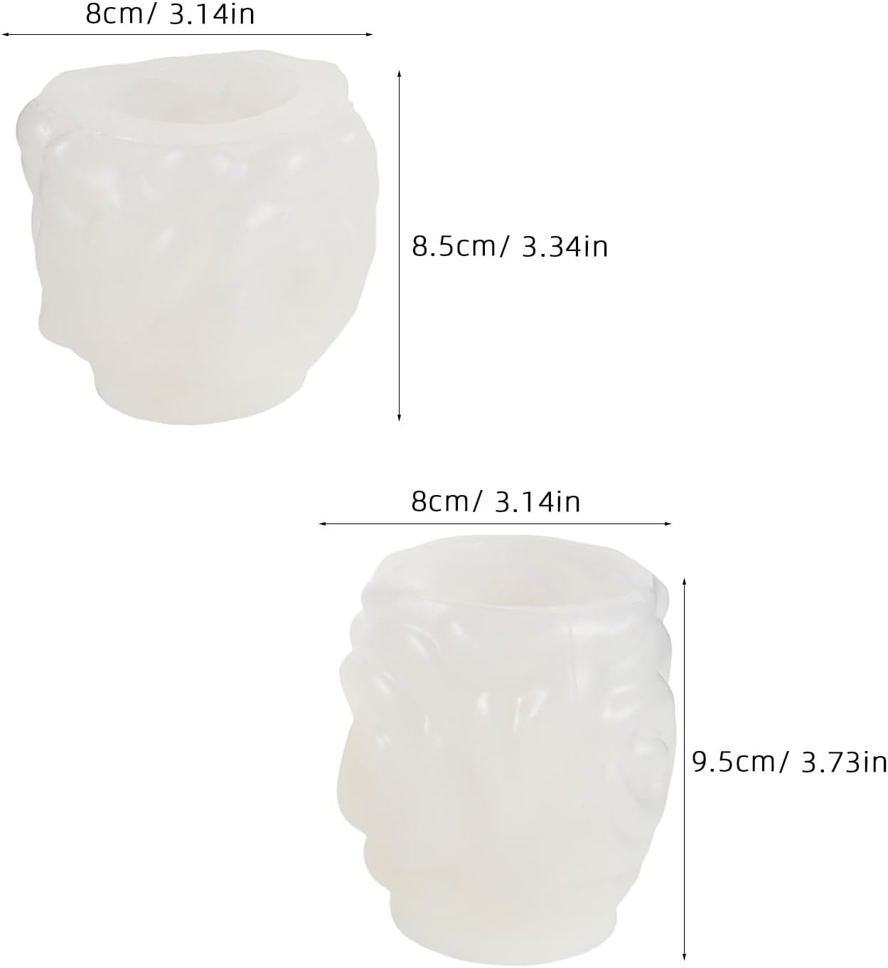 2pcs Candle Molds: 3D Rose Molds for Candle Making Kit - Flower Silicone Moldings Accessories for Birthday Parties DIY Home Decoration & Presents