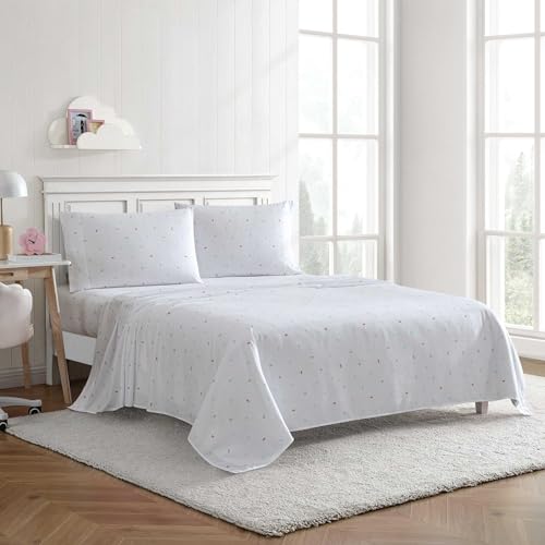 Image of Eddie Bauer Kids - Queen Sheets, Stain-Resistant Toddler Bedding with Matching Sham(s), Super Soft, Ideal Girl Room Essentials (Dragonflies Pink, Queen)