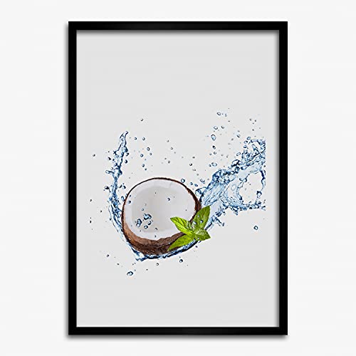 Cadre photo 50x70 cm tableau décoratif en bois moderne Tulup noix de coco