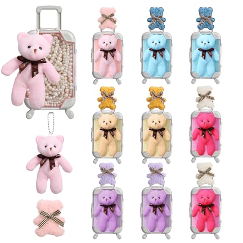 Kenning 30 Pcs Mini Empty Suitcase Storage Box Clear Travel