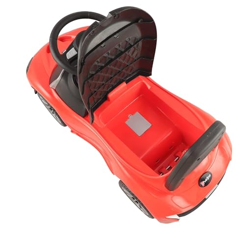 Image of JoyRide Spider Car with Music & LED Light, Ride on for Baby with Backrest, Under Seat Storage & Big Wheels, Ride on for Kids 1 to 3 Years Upto 25 Kgs RED