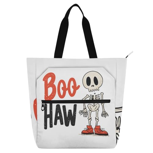 Bolsa de mano Boo Haw con cremallera y tejido resistente a los arañazos
