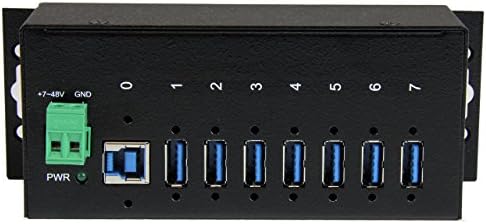 StarTech.com 7-Port USB 3.0 Hub - 5Gbps - Metal Industrial USB-A Hub with ESD Protection & 350W Surge Protection - Din Rail Wall or Desk Mountable - TAA Compliant USB Expander Hub (ST7300USBME) — view 2