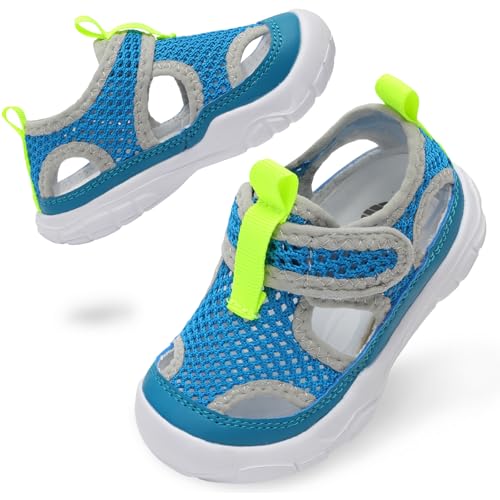 BARERUN Toddler Sandals Boys Girls Kids Water Shoes Barefoot Swim Quick Dry Lightweight Sport Aqua Shoes Outdoor Sandals Blue Size 4.5 by BARERUN - Used condition - US$17.01