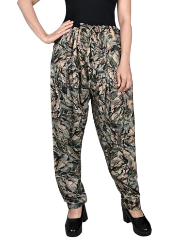 Image of FASHION GALLERY Women's Rayon Relaxed Fit Patiala Salwar with Full Length Drawstring Closure Type and Flexible Waist|Patiala Pant for Woman