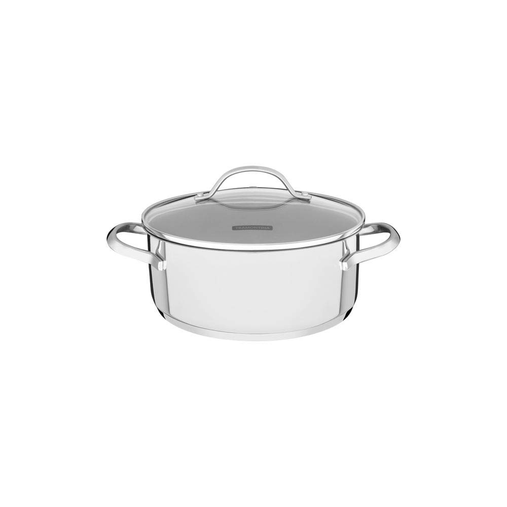 Una 16cm 1.4L Stainless Steel Shallow Casserole with Tri-ply Bottom