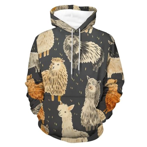 Sweatshirt alpaga dessin animé idéal pour vos sorties décontractées et weekends