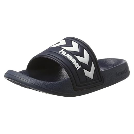Hummel Unisex larsen tofflor dusch och badskor, Klänning blå vit, 38 EU