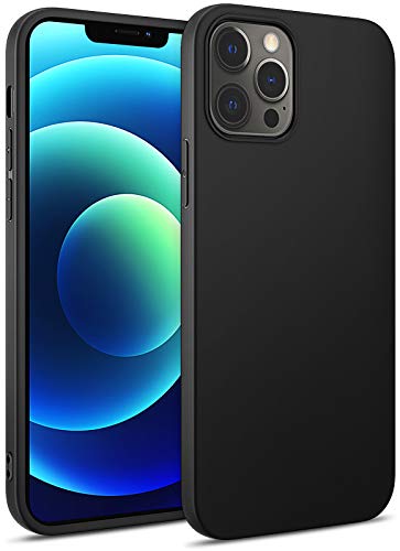 BENNALD Hülle Kompatibel mit iPhone 12 und iPhone 12 Pro 6.1 Zoll, Soft Schutzhülle Case Cover - Premium TPU Tasche Handyhülle (Schwarz,Black) Cover